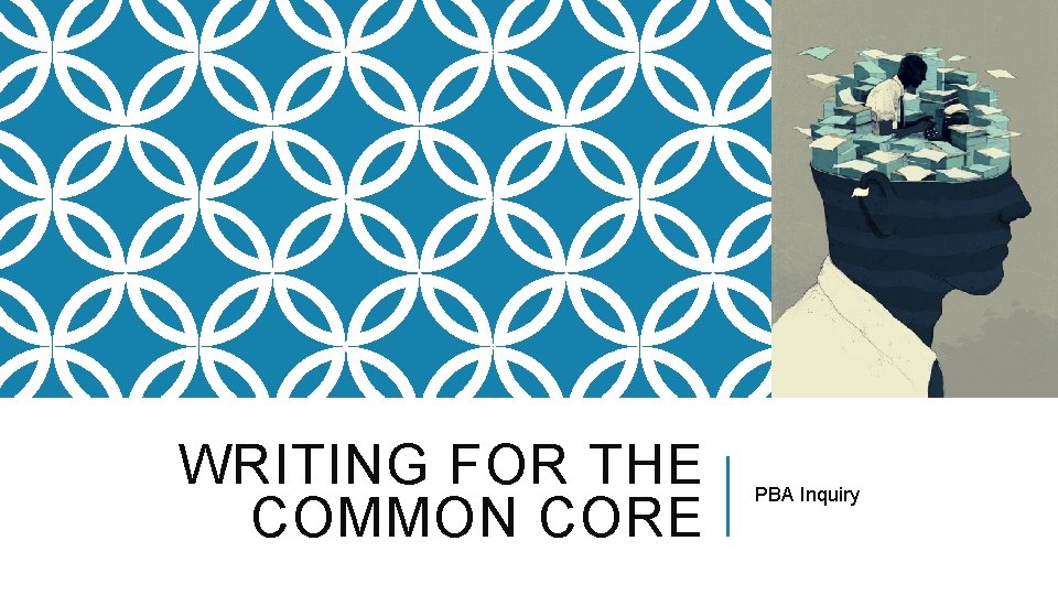 WRITING FOR THE COMMON CORE PBA Inquiry 