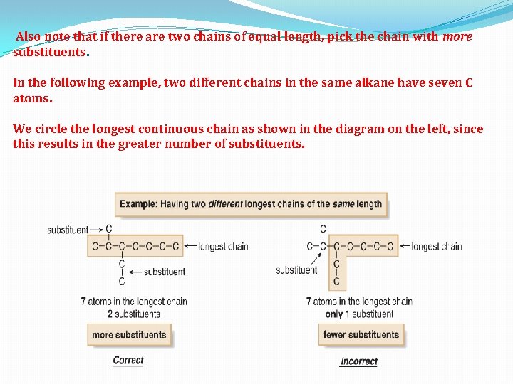Also note that if there are two chains of equal length, pick the chain