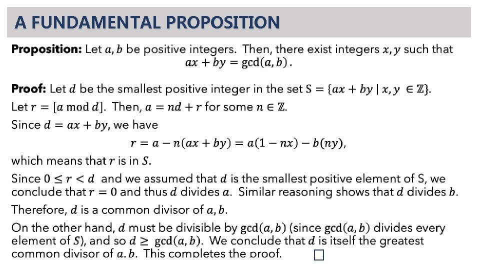 A FUNDAMENTAL PROPOSITION • 