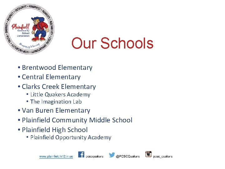 Our Schools • Brentwood Elementary • Central Elementary • Clarks Creek Elementary • Little
