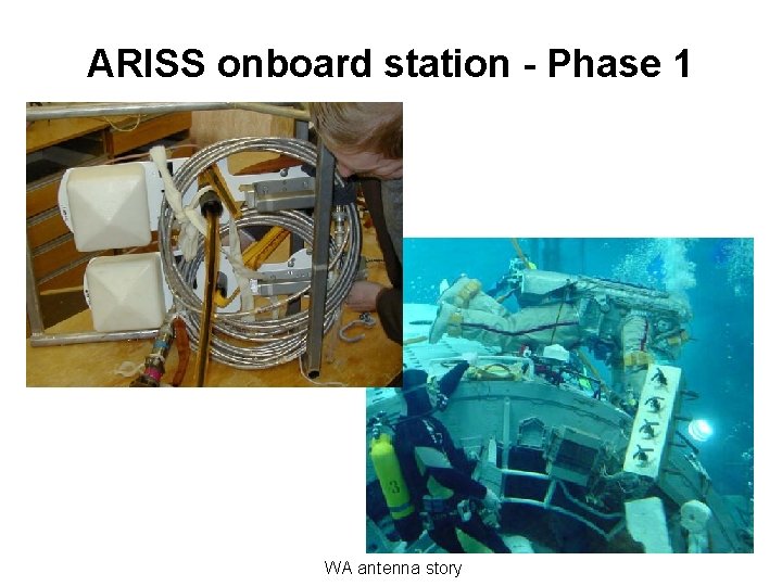 ARISS onboard station - Phase 1 WA antenna story 