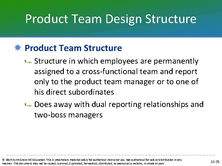 Product Team Design Structure Product Team Structure in which employees are permanently assigned to