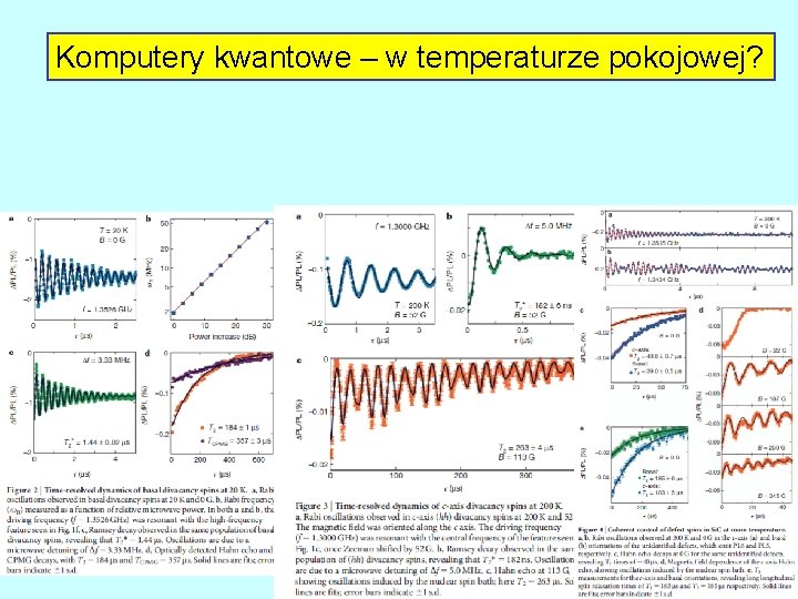 Komputery kwantowe – w temperaturze pokojowej? Komputery kwantowe – w temperaturze pokojowej?