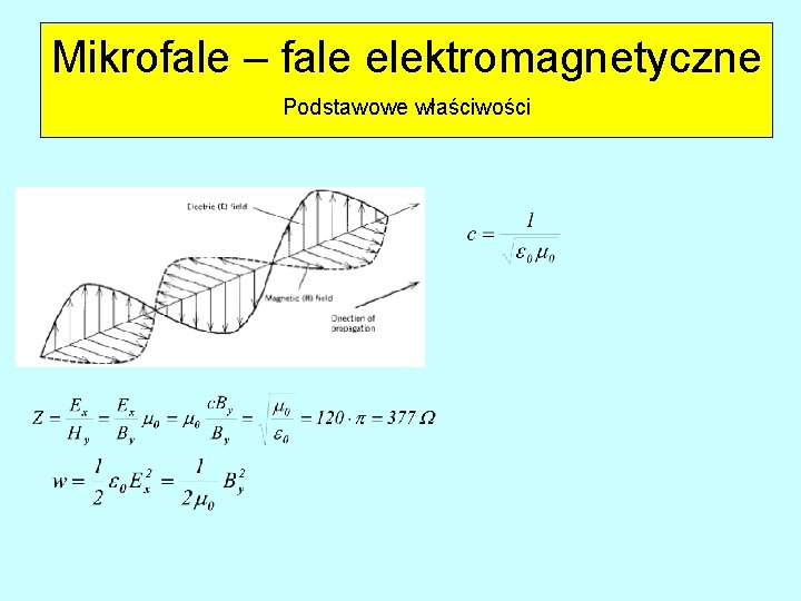 Mikrofale – fale elektromagnetyczne Podstawowe właściwości 