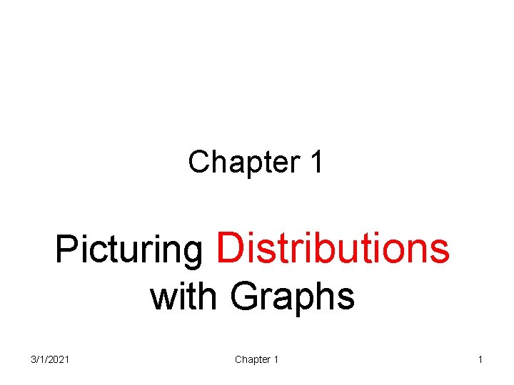 Chapter 1 Picturing Distributions with Graphs 3/1/2021 Chapter 1 1 