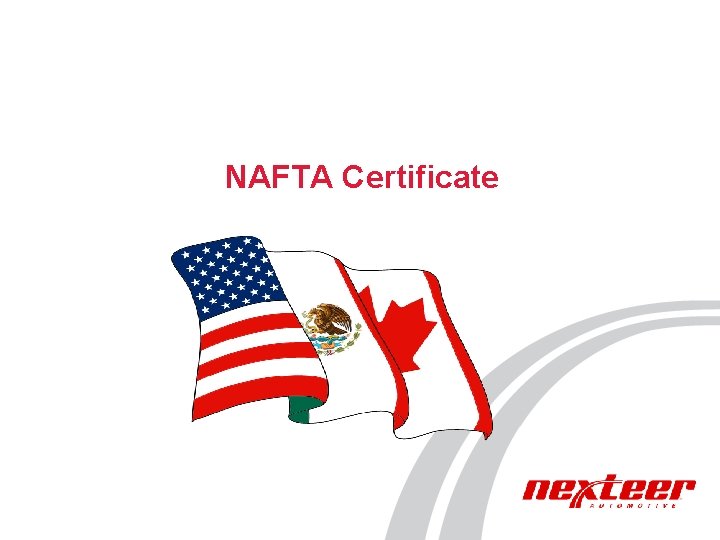 NAFTA Certificate 