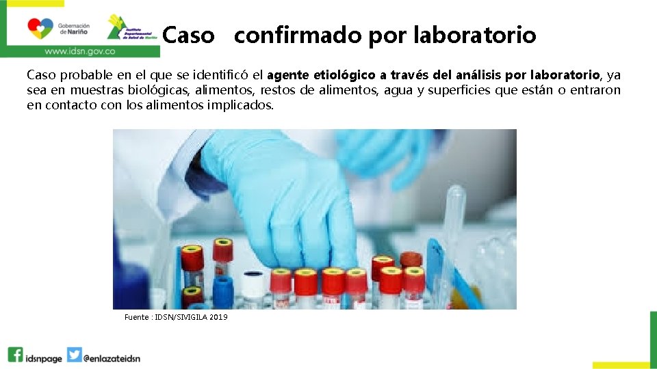 Caso confirmado por laboratorio Caso probable en el que se identificó el agente etiológico