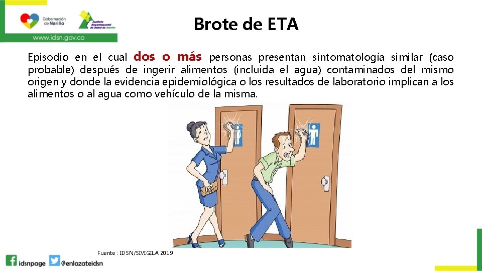Brote de ETA Episodio en el cual dos o más personas presentan sintomatología similar
