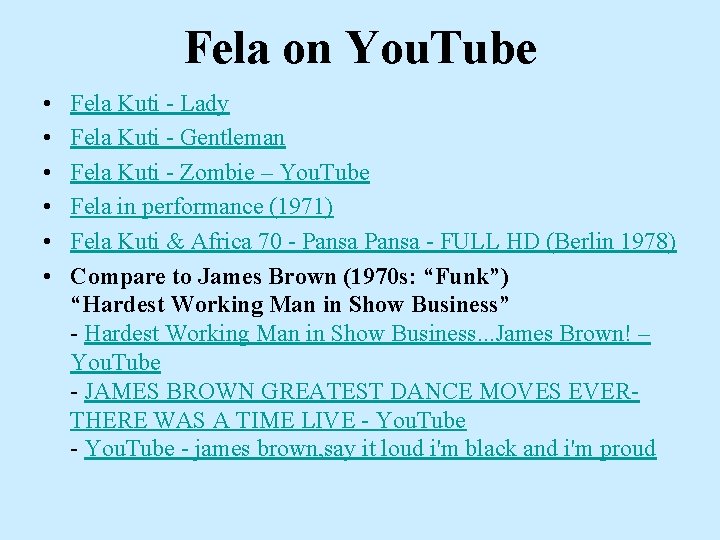 Fela on You. Tube • • • Fela Kuti - Lady Fela Kuti - Fela on You. Tube • • • Fela Kuti - Lady Fela Kuti -