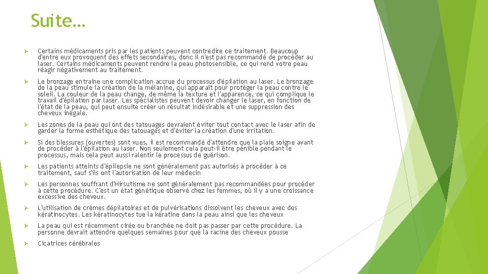 Suite… Ø Certains médicaments pris par les patients peuvent contredire ce traitement. Beaucoup d'entre Suite… Ø Certains médicaments pris par les patients peuvent contredire ce traitement. Beaucoup d'entre