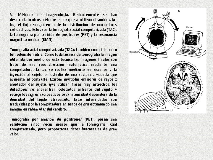 5. - Métodos de imagenología. Recientemente se han desarrollado otros métodos en los que
