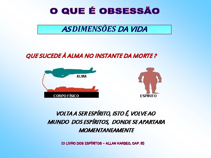 AS DIMENSÕES DA VIDA QUE SUCEDE À ALMA NO INSTANTE DA MORTE ? ALMA