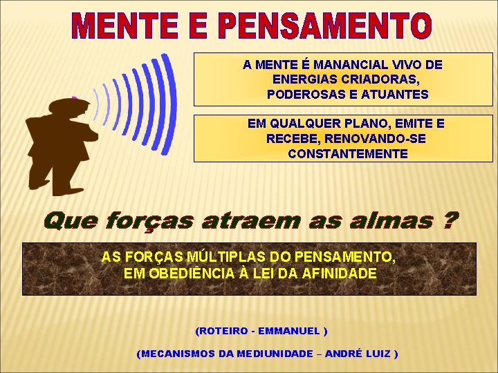 A MENTE É MANANCIAL VIVO DE ENERGIAS CRIADORAS, PODEROSAS E ATUANTES EM QUALQUER PLANO,