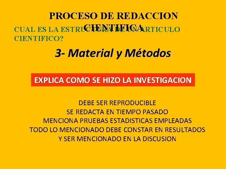 PROCESO DE REDACCION CIENTIFICA CUAL ES LA ESTRUCTURA DE UN ARTICULO CIENTIFICO? 3 -