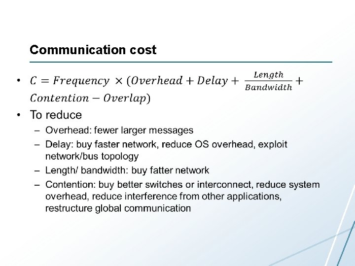 Communication cost • 