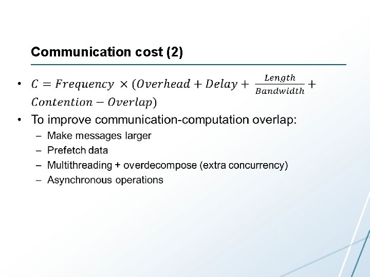 Communication cost (2) • 