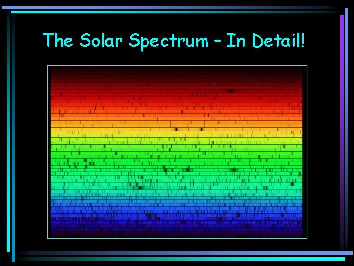 The Solar Spectrum – In Detail! 
