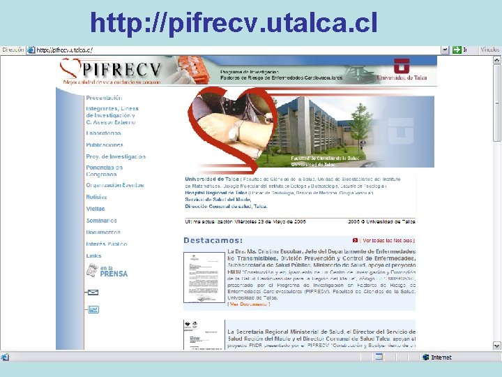 http: //pifrecv. utalca. cl http: //pifrecv. utalca. cl