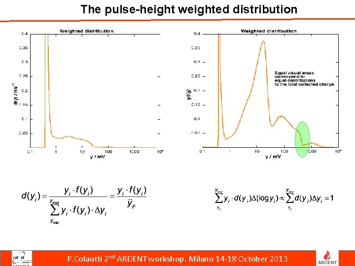 The pulse-height weighted distribution P. Colautti 2 nd ARDENT workshop. Milano 14 -18 October