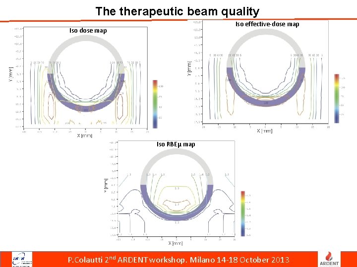 The therapeutic beam quality Iso effective-dose map Iso RBEµ map P. Colautti 2 nd