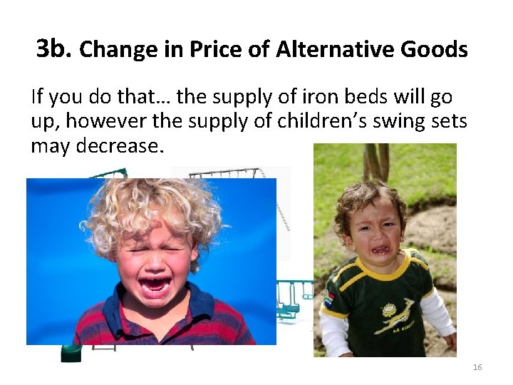 3 b. Change in Price of Alternative Goods If you do that… the supply