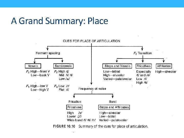 A Grand Summary: Place 