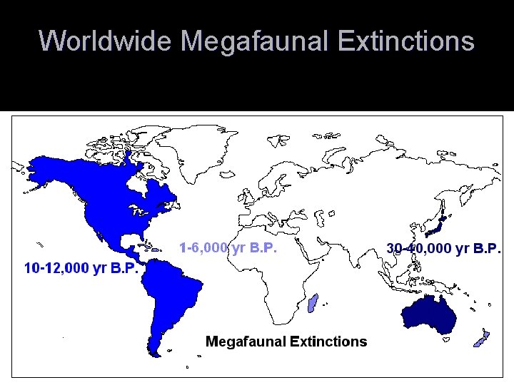 Worldwide Megafaunal Extinctions 