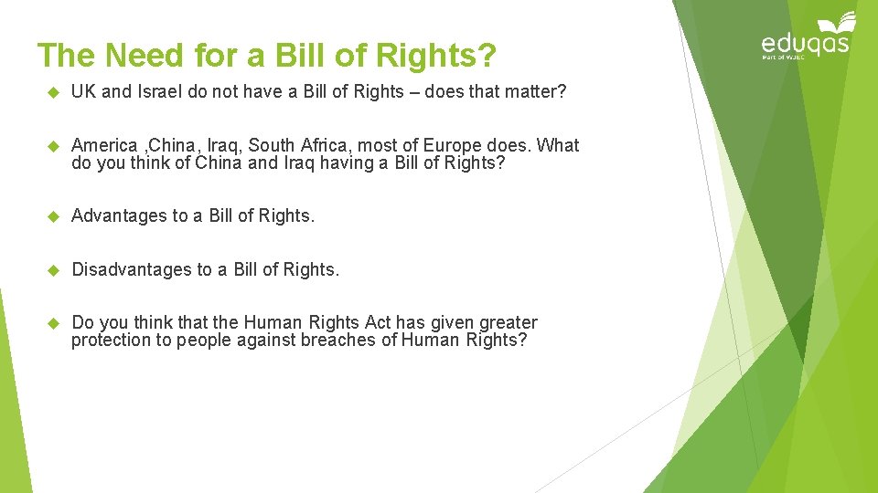 The Need for a Bill of Rights? UK and Israel do not have a