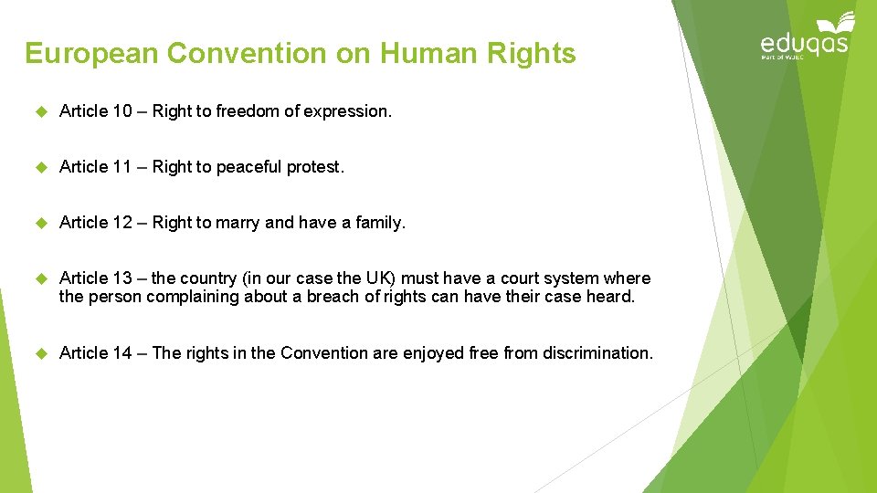 European Convention on Human Rights Article 10 – Right to freedom of expression. Article