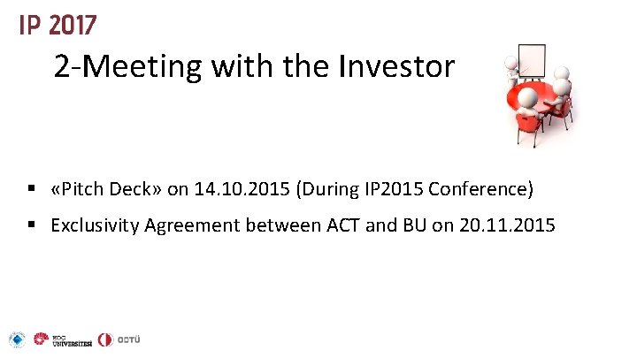 2 -Meeting with the Investor § «Pitch Deck» on 14. 10. 2015 (During IP