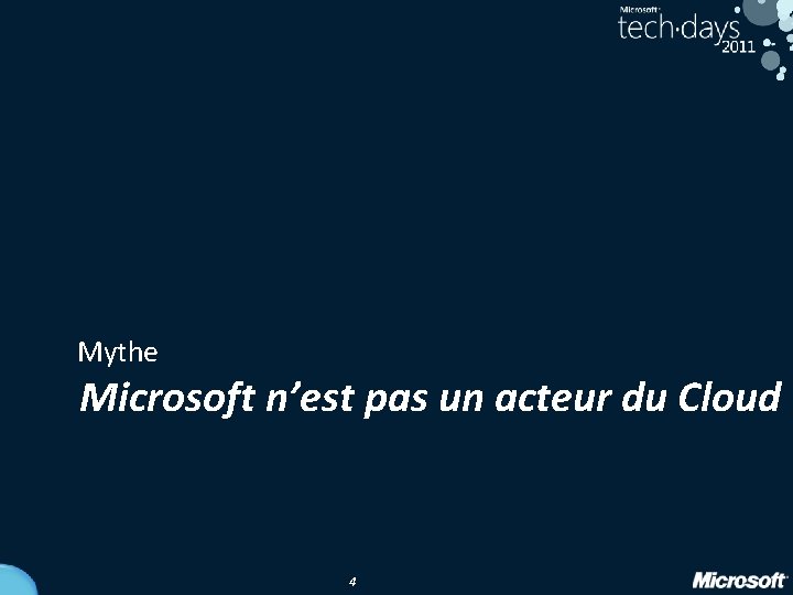 Mythe Microsoft n’est pas un acteur du Cloud 4 4 