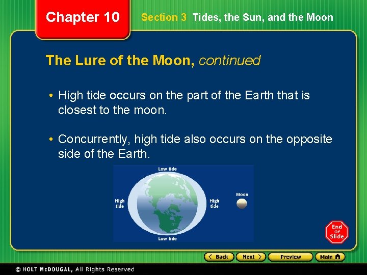 Chapter 10 Section 3 Tides, the Sun, and the Moon The Lure of the Chapter 10 Section 3 Tides, the Sun, and the Moon The Lure of the