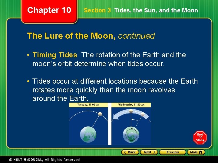 Chapter 10 Section 3 Tides, the Sun, and the Moon The Lure of the Chapter 10 Section 3 Tides, the Sun, and the Moon The Lure of the