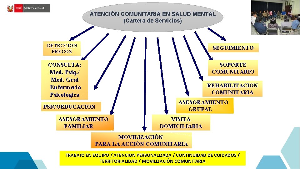 ATENCIÓN COMUNITARIA EN SALUD MENTAL (Cartera de Servicios) DETECCION PRECOZ SEGUIMIENTO CONSULTA: SOPORTE COMUNITARIO