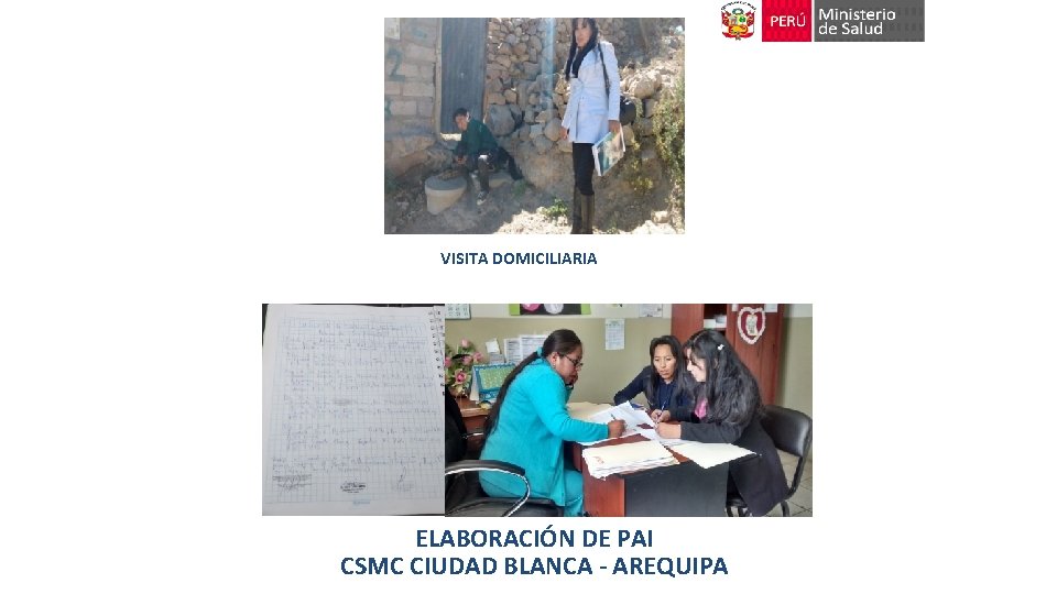 VISITA DOMICILIARIA ELABORACIÓN DE PAI CSMC CIUDAD BLANCA - AREQUIPA 