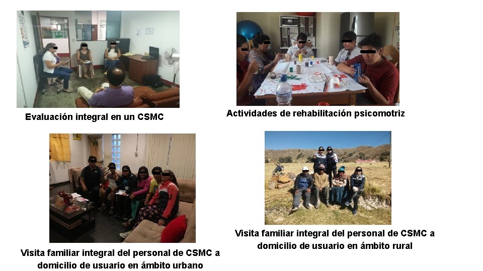 Evaluación integral en un CSMC Visita familiar integral del personal de CSMC a domicilio