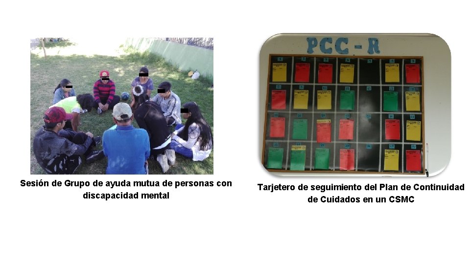 Sesión de Grupo de ayuda mutua de personas con discapacidad mental Tarjetero de seguimiento