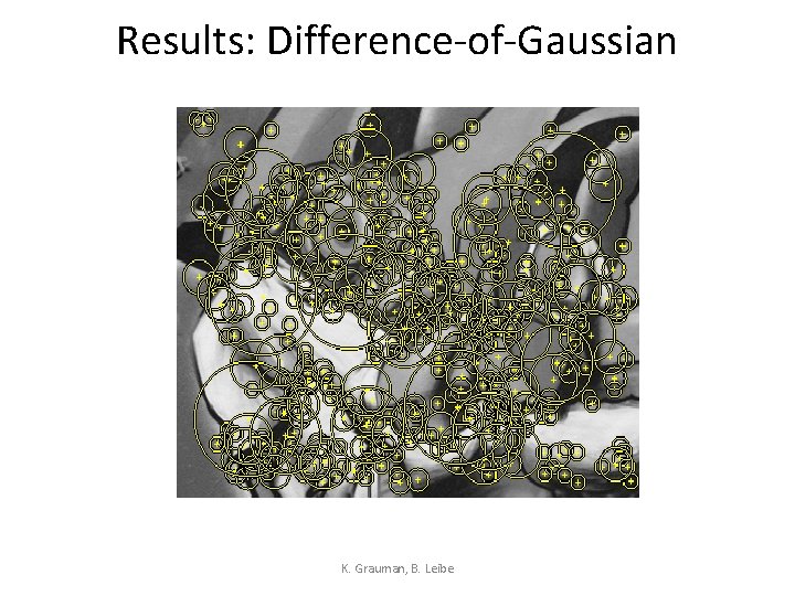 Results: Difference-of-Gaussian K. Grauman, B. Leibe 