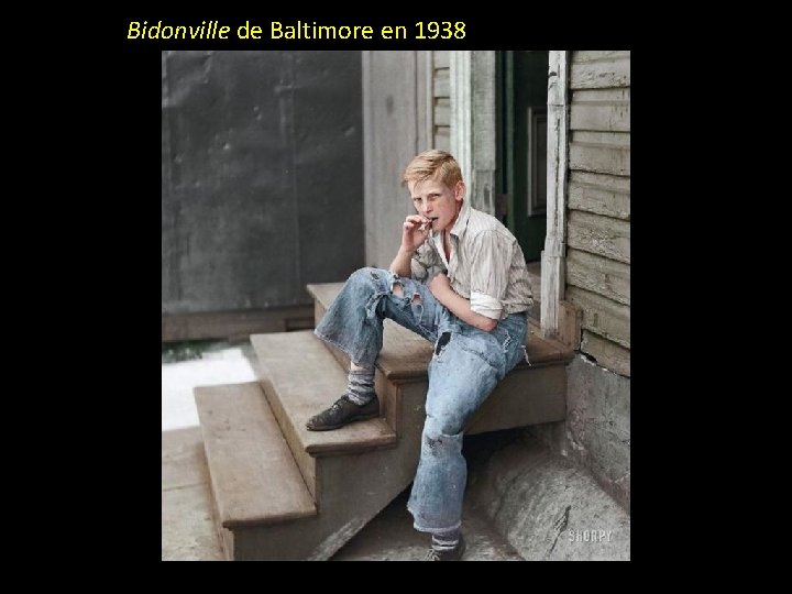 Bidonville de Baltimore en 1938 