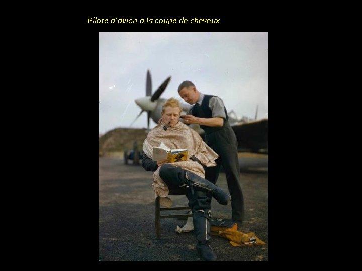 Pilote d’avion à la coupe de cheveux 