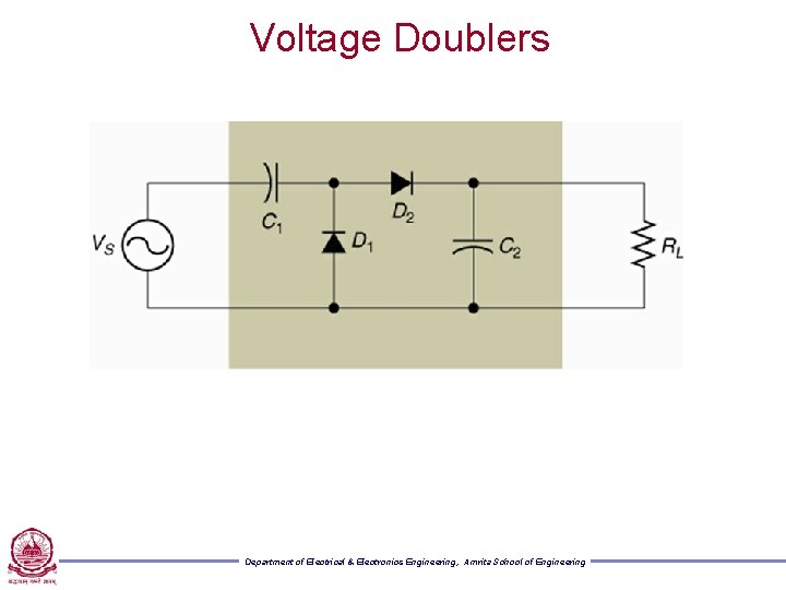 Voltage Doublers Department of Electrical & Electronics Engineering, Amrita School of Engineering 