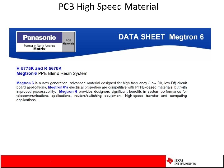 PCB High Speed Material 