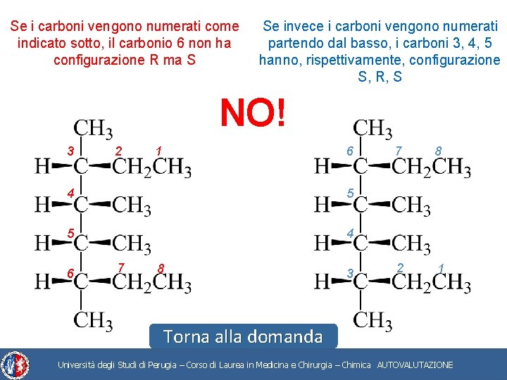 Se i carboni vengono numerati come indicato sotto, il carbonio 6 non ha configurazione