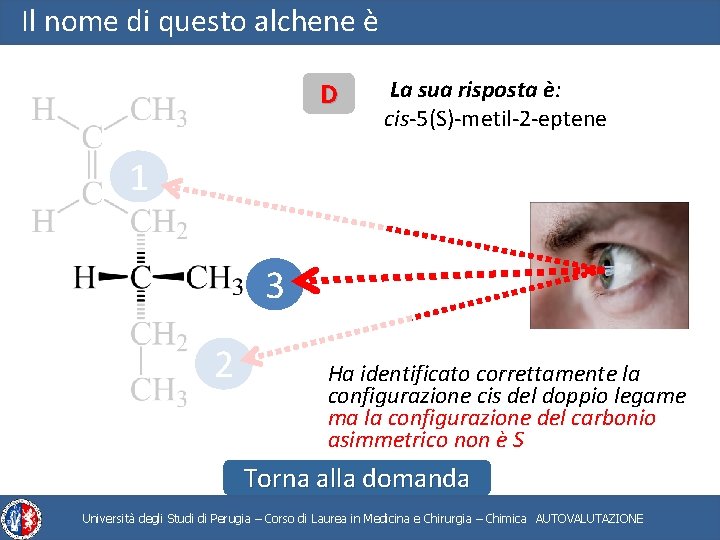 Il nome di questo alchene è D La sua risposta è: cis-5(S)-metil-2 -eptene 1