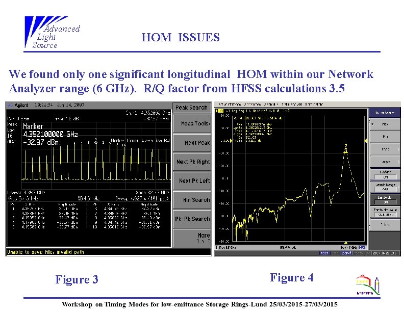 Advanced Light Source HOM ISSUES We found only one significant longitudinal HOM within our