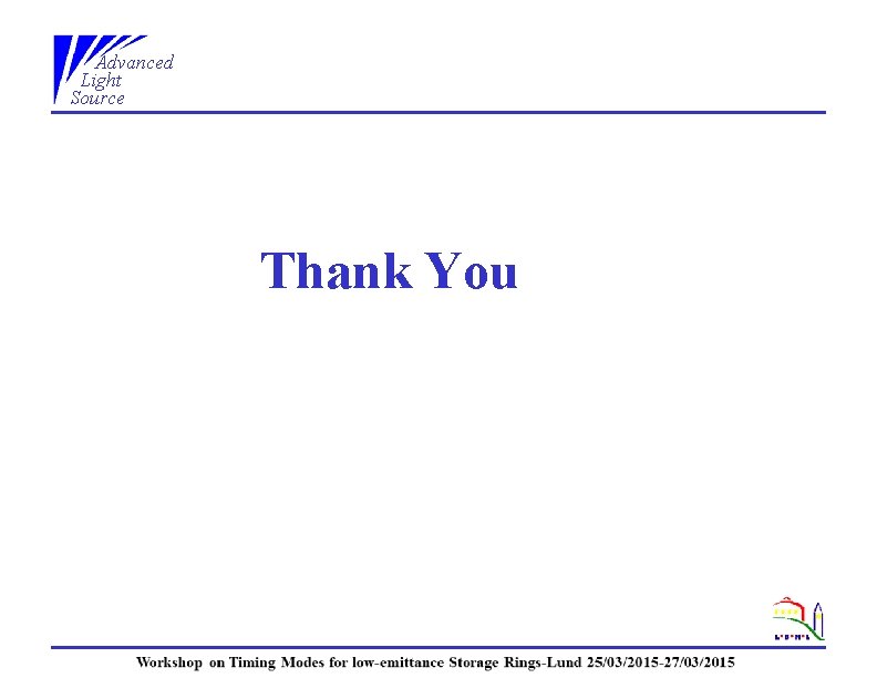 Advanced Light Source Thank You 