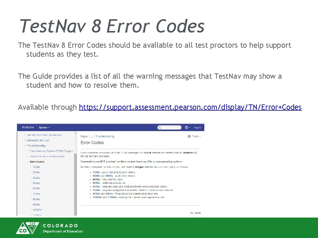 Test. Nav 8 Error Codes The Test. Nav 8 Error Codes should be available