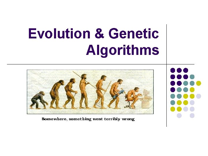 Evolution & Genetic Algorithms 