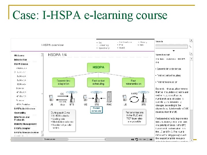 Case: I-HSPA e-learning course 