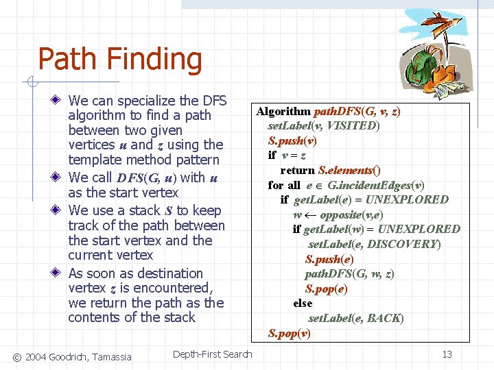 Depthfirst Search A B D E C 04